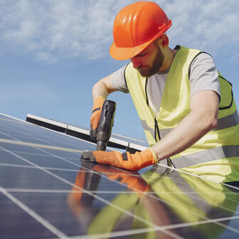 Close-up of solar cells on a panel, harnessing the abundant sunshine of the Sunshine Coast.